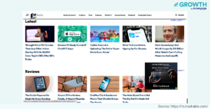 Mashable - blogging - content-led growth